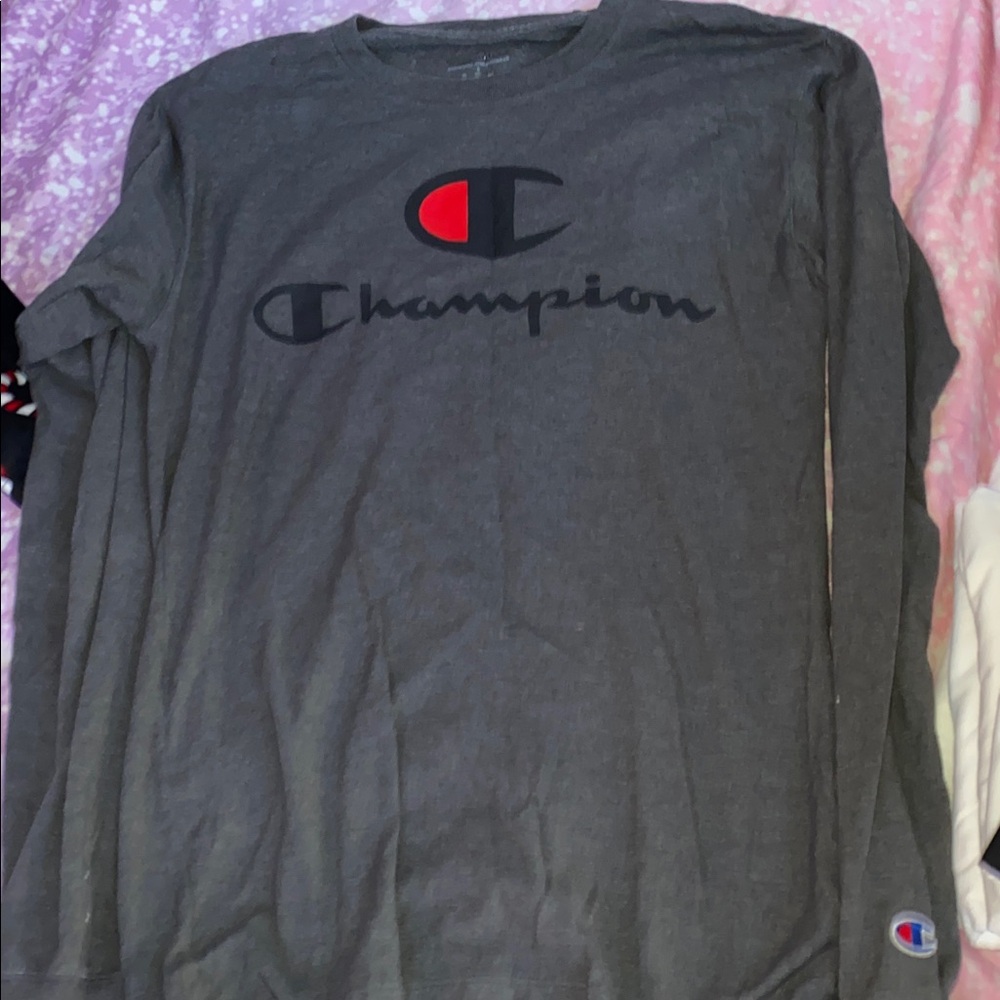 Champion Dark Gray Long Sleeve Tee